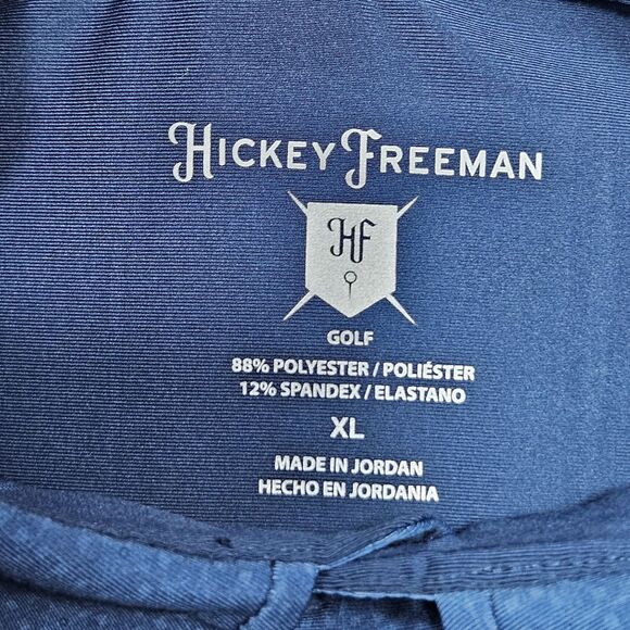 Hickey Freeman Polo Shirt Men's XL Blue Clover Print Performance‎ Golf - Picture 2 of 10